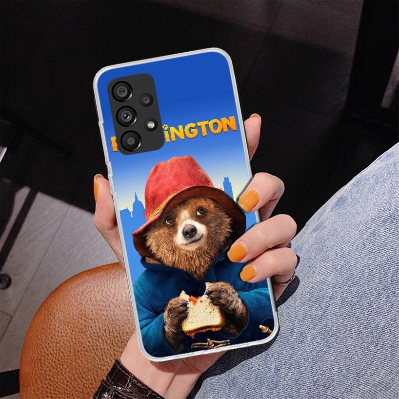 Cute P-PaddingtonS Bear Phone Case For Samsung Galaxy A52 A32 A22 A12 A51 A31 A50S A30S A20S A10S Note 20 Ultra 10 Plus S10 A72