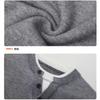Fake Two Piece V Neck Button Knit Sweater Men Lazy Luxury Autumn Winter