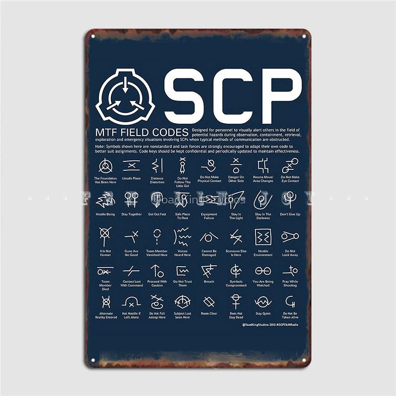 

SCP Мобільні Оперативні Групи Польові Коди Від Toadking Металева Табличка Кінотеатр Вітальня Печера Паб Індивідуальний Декор Стіни Бляшана Табличка Постер 20x30cm