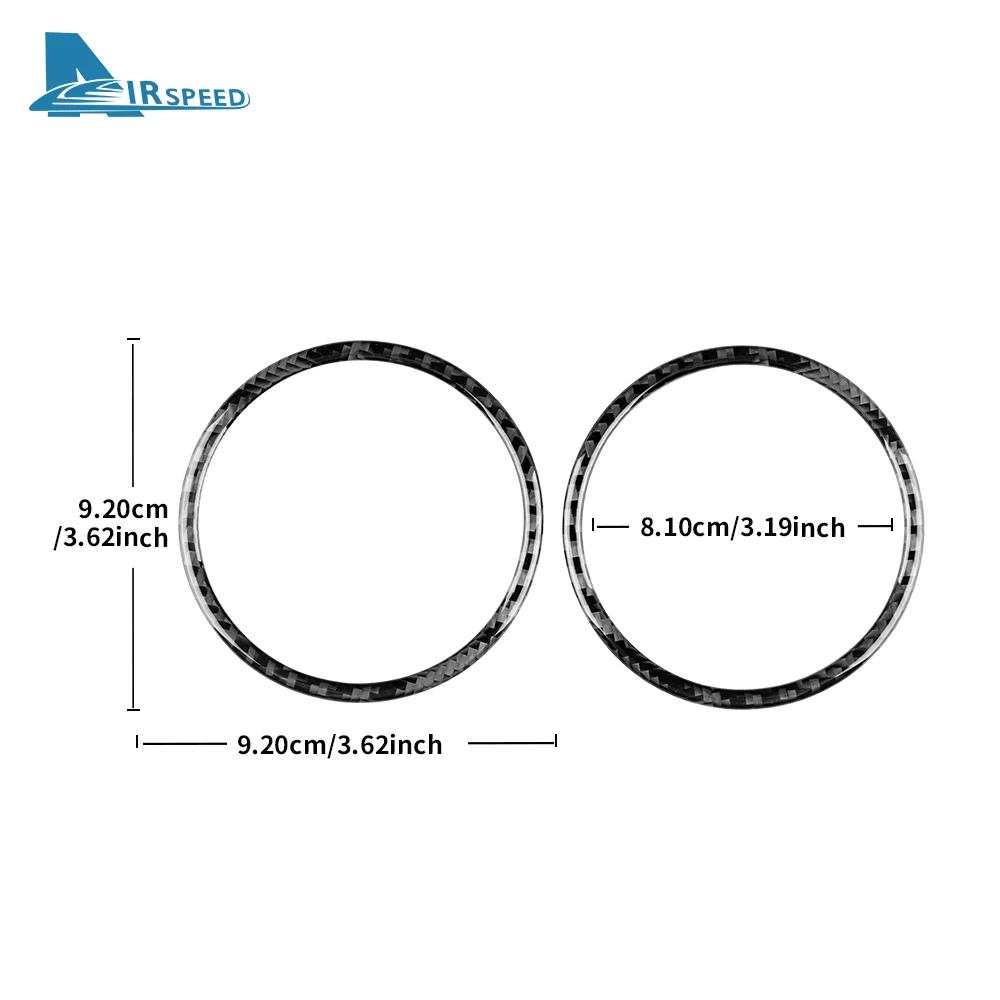 For Tesla Model 3 Highland 2024 2025 Real Soft Carbon Fiber Rear Door Audio Ring Trim Sticker Car High Quality Accessories