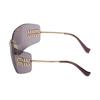 Miu Miu Logo Detail Square Sunglasses Women sunglasses Gold SMU54YS5AK06I