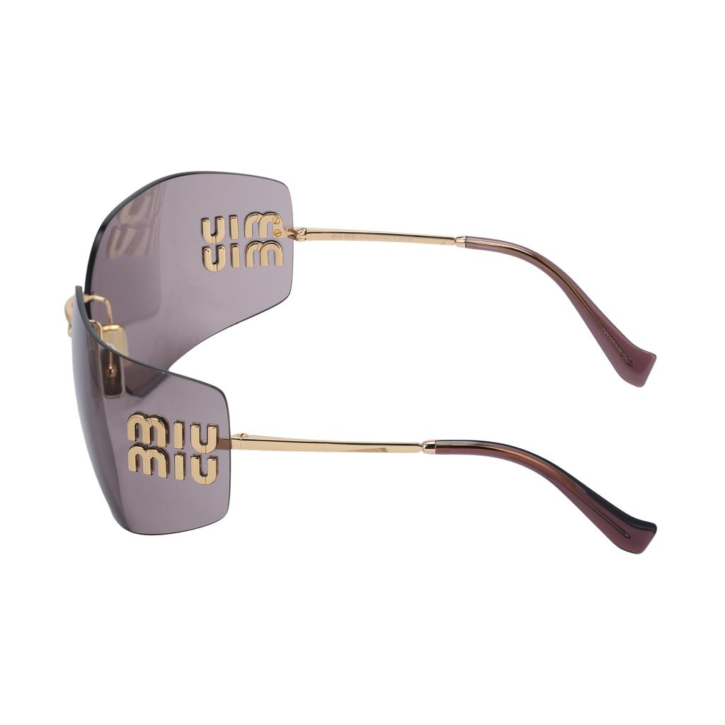 Miu Miu Logo Detail Square Sunglasses Women sunglasses Gold SMU54YS5AK06I