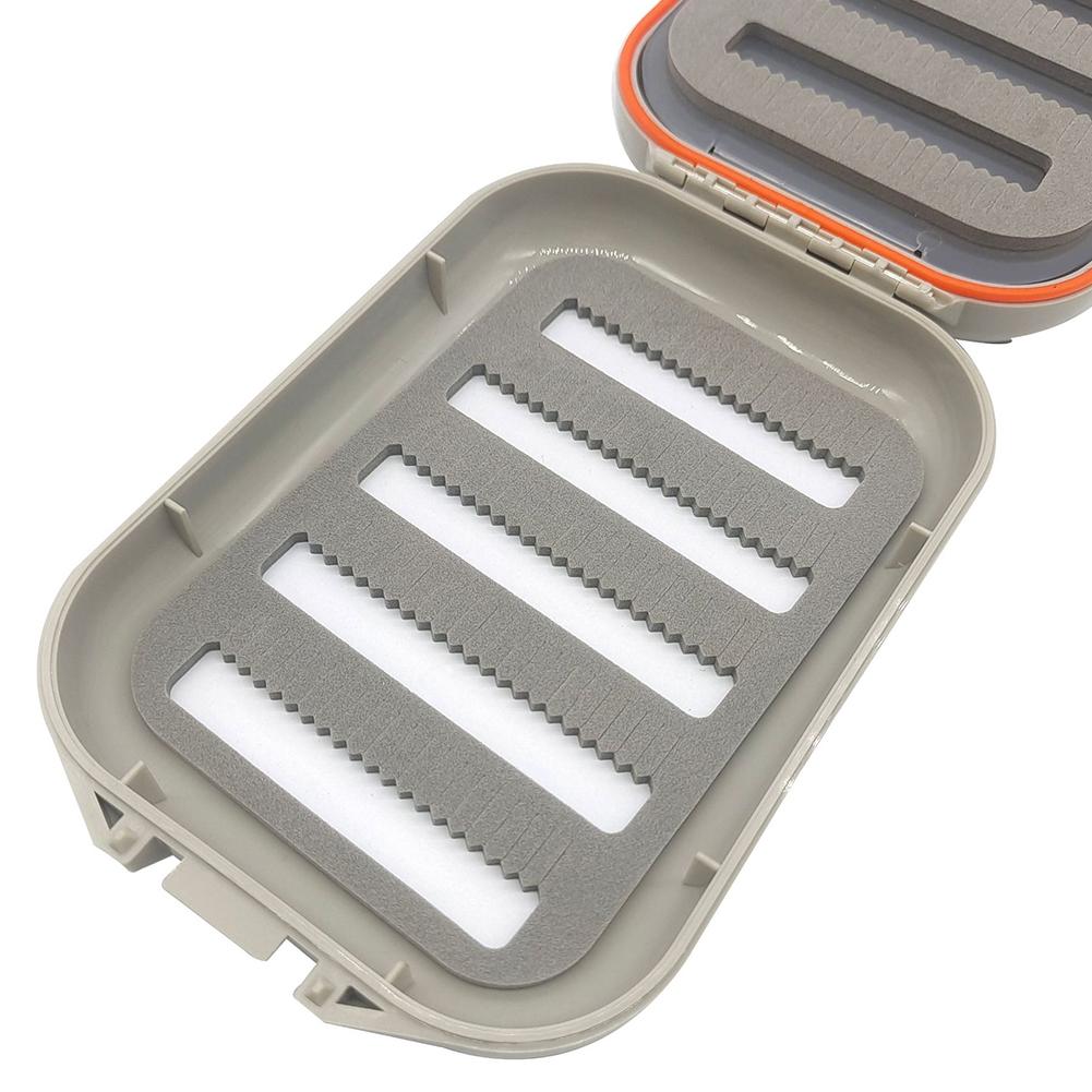 Waterproof Fishing Tackle Box 4 Sided Fishing Fly Holder Case Large Capacity Fly Lure Organizer Box for Freshwater Saltwater