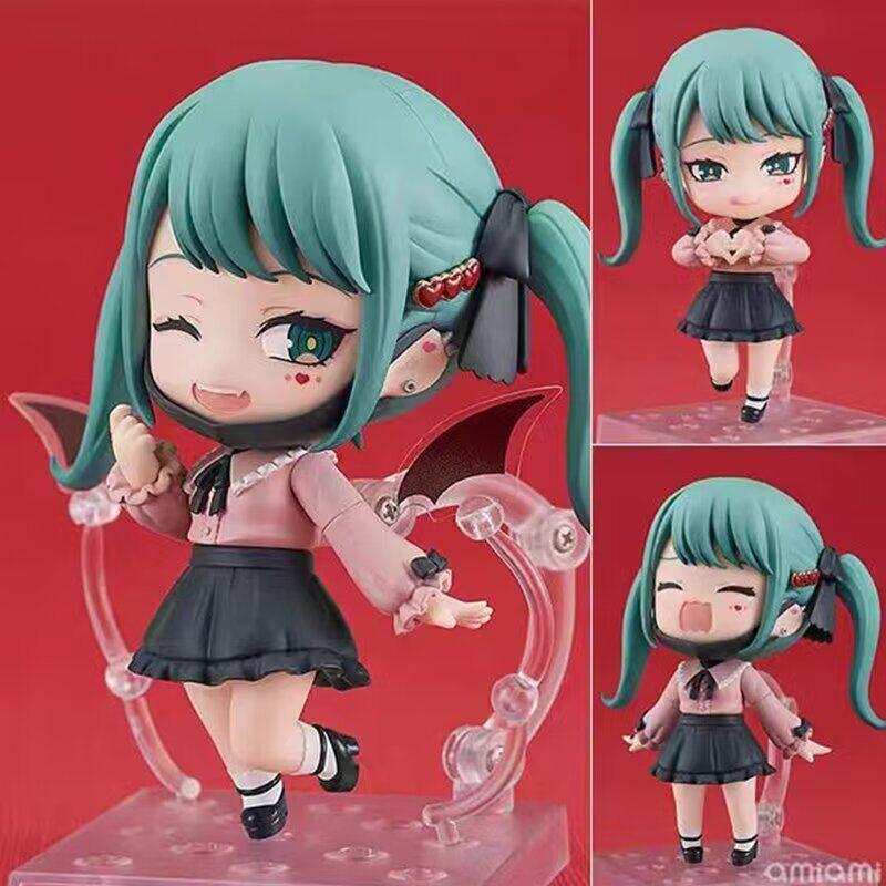Anime Hatsune Miku Vampire Nendoroid #2239 Chibi Interchangeable Face Posable Action Figure Desktop Decor Collectible Model Gift