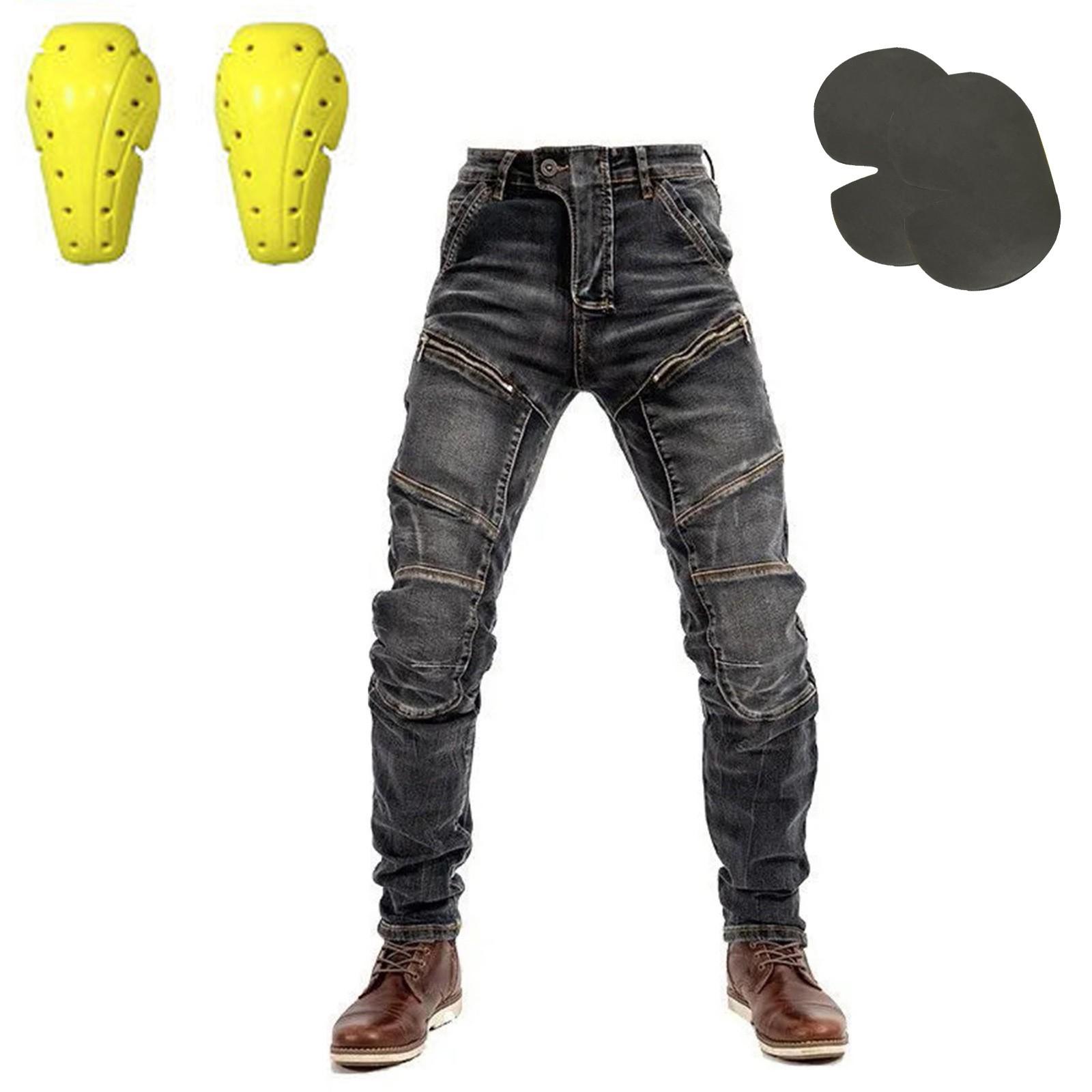 

Мотоциклетні джинси з регульованими наколінниками та повними мотоциклетними штанами XXL чорний