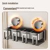 Wall-Mounted Suction Cup Toothbrush & Mouthwash Holder
