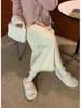 Tassel Knit Over-Knee High Waist Slim Wool Skirt with Matching Sweater