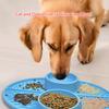 Silicone Double Bowl Pet Licking Pad Non-slip Slow Eating Licking Feeder Cats Lick Mat for Improve Pet Eating Habits
