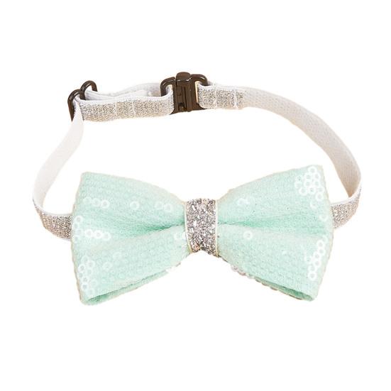 Haustier-Pailletten-Bowknot-Halsband, verstellbar, leicht, süße Katze, kleiner, mittelgroßer Hund, Welpen-Halskette, Heimtierbedarf