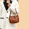 Leisure Retro Brown Women's Shoulder Bag Lightweight Soft PU Leather Crossbody Bags for Women Pursue and Handbags