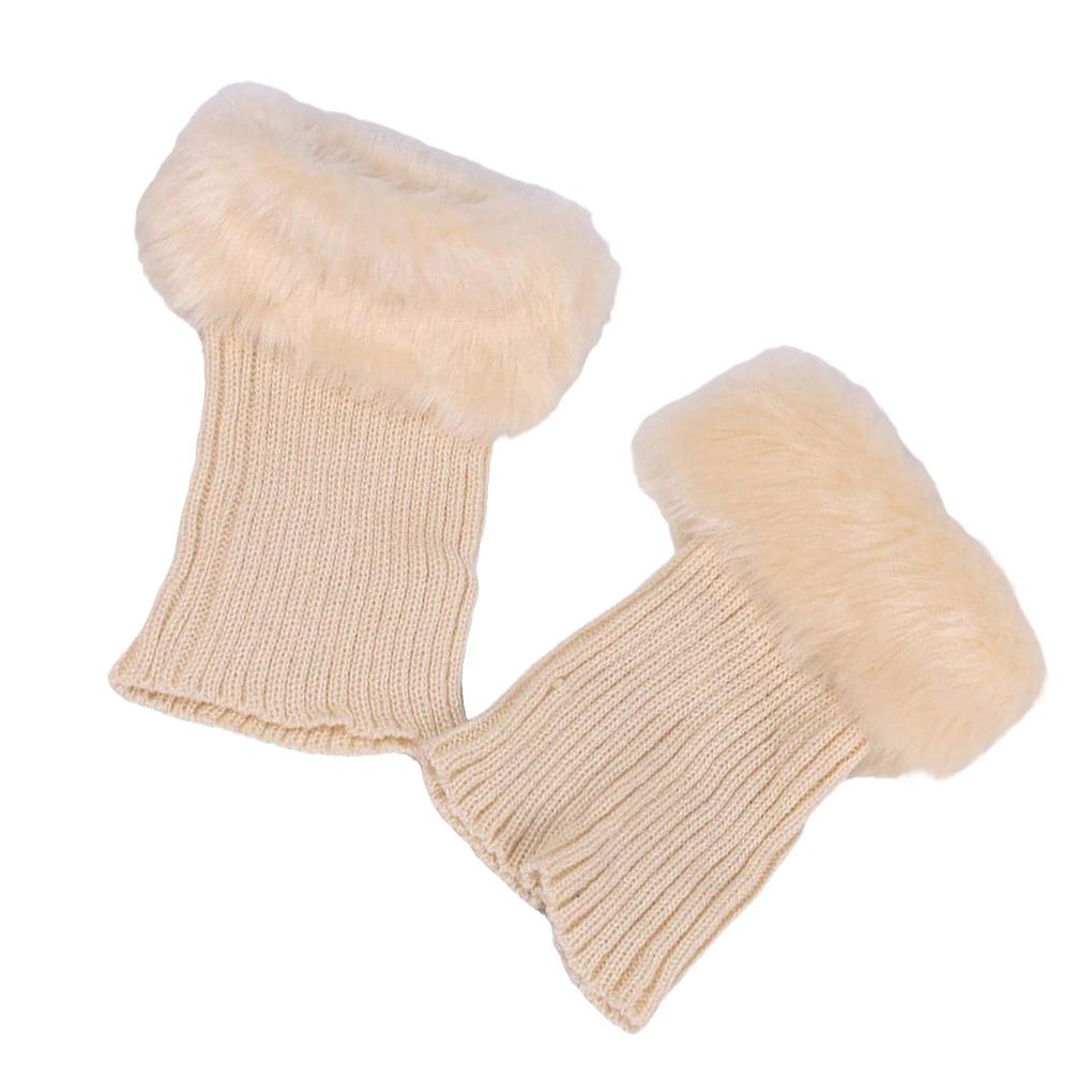 Leg Warmers Crochet Knit Flip Socks Short Boot Cover Retro Slimming Brace Ankle Protection Cuffs Toppers Stockings for Women