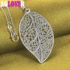 Naszyjnik ze srebra próby 925 z dużym liściem