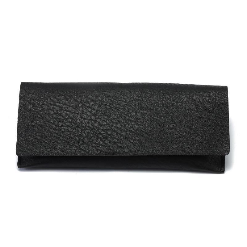 Trendy Unisex Leather Eyeglass Frame Case: Handmade, Portable, Fashionable with Printed Logo