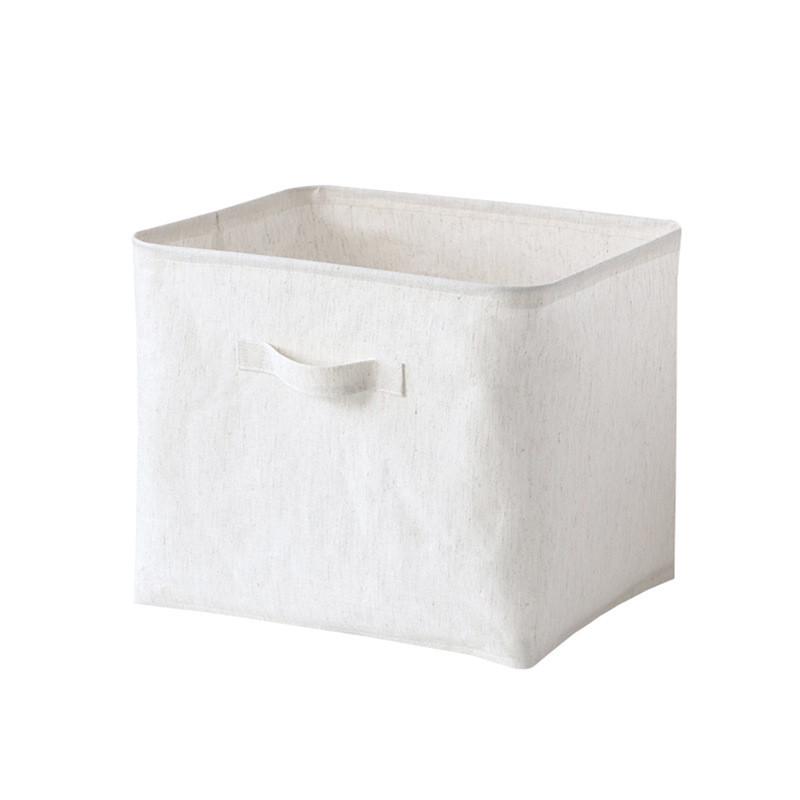 Cotton Linen Storage Bin With Waterwash And Multiuse Design For Home Organization