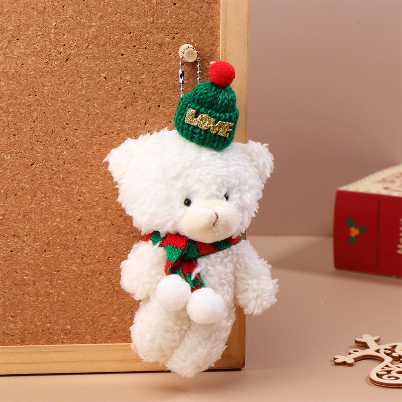 

Рождественский шарф, плюшевый медведь, брелок, мультяшный медведь, кукла, кулон, брелок для автомобиля, рюкзак, сумка, декор, подарок для ребенка