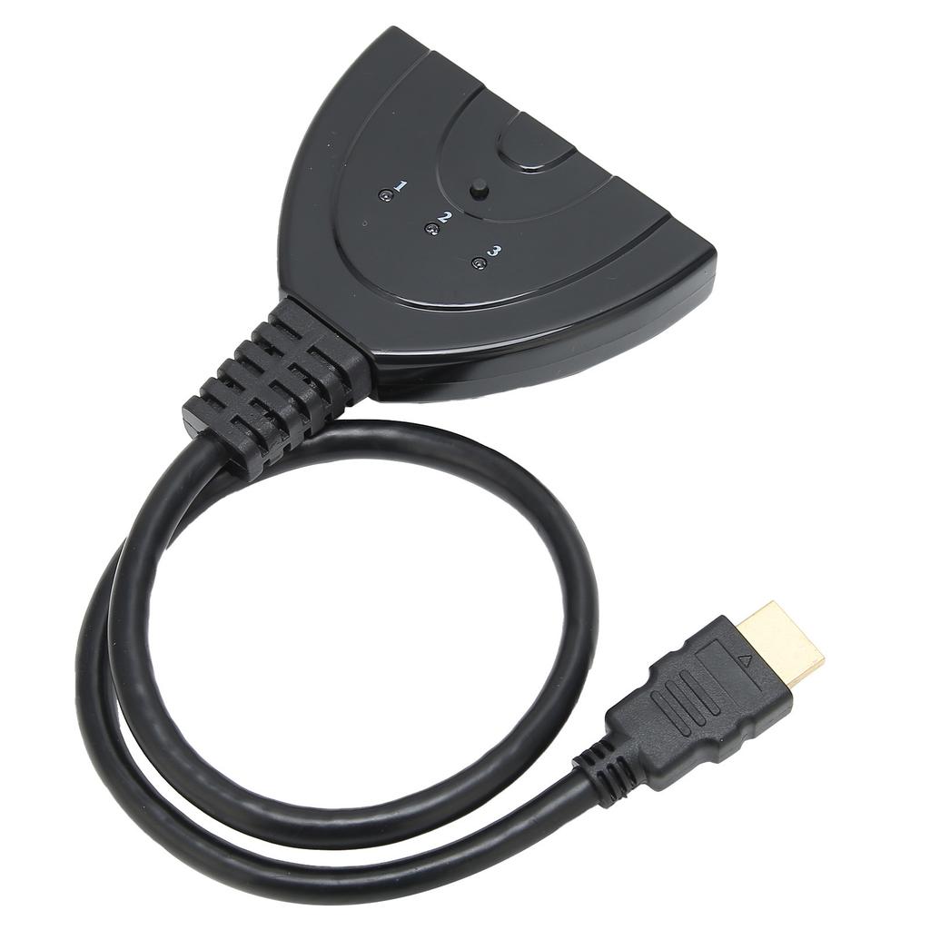 3 Port HighDefinition Multimedia Interface Switch 3 In 1 Out 1080P Hub Switcher Plug and Play