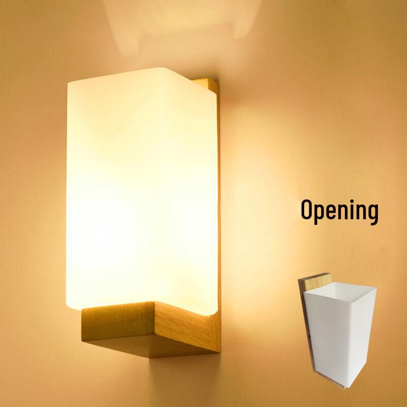 Nordic Style Glass Bedside Wall Lamp