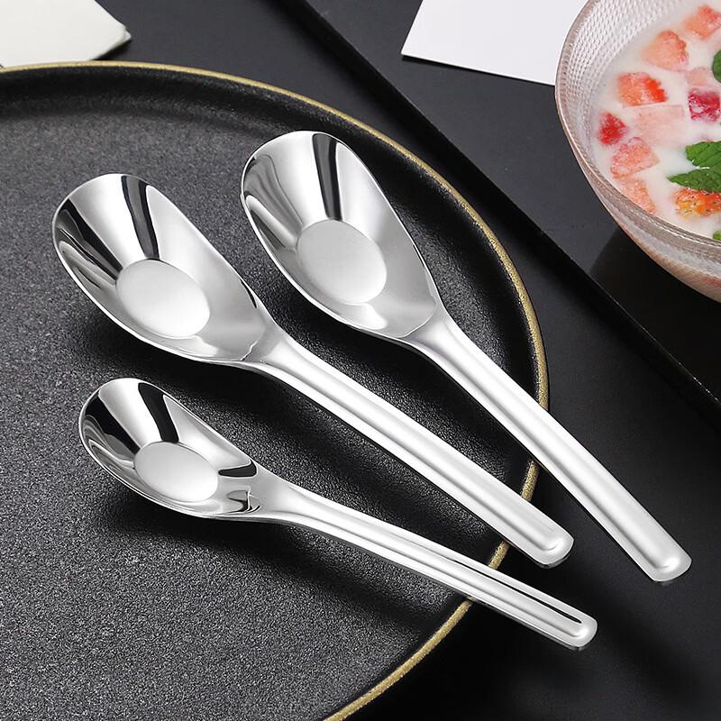 Zhìshì 316L Stainless Steel Thickened Small Spoons, Set of 3
