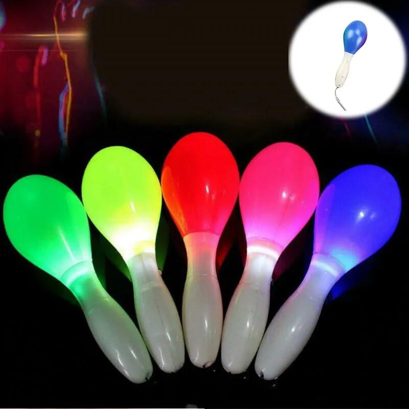 Light Maracas Led Up Neon Sensory Toy Plastic Flashing Concert Props Atmosphere