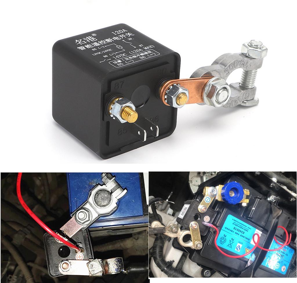 12V Universal Battery Switch Relay 120A/200A/250A Integrated Wireless Remote Control Disconnect Cut Off Isolator Master Switches
