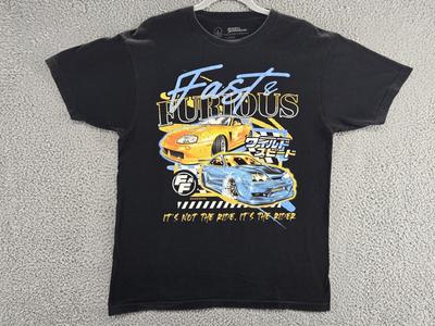 Fast and Furious Shirt Mens Large Black Graphic T-Shirt Movie Universal Studios Unisex T-Shirt