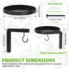 2/3Pcs Wall Plant Holder Set Metal Flower Pot Display Stand with Hook Rustproof Wall Storage Rack for Balcony Living Room Decor