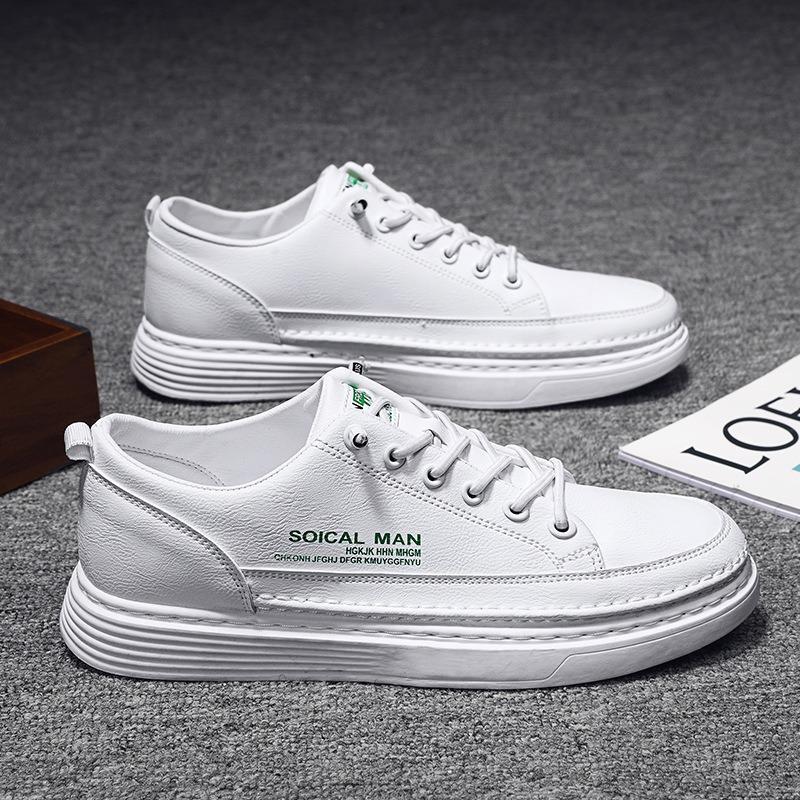 Schuhe für Herren Frühling Neu Lässig Wasserdicht Leder Panel Schuhe Vielseitig Herren Weiche Sohle Herrenschuhe