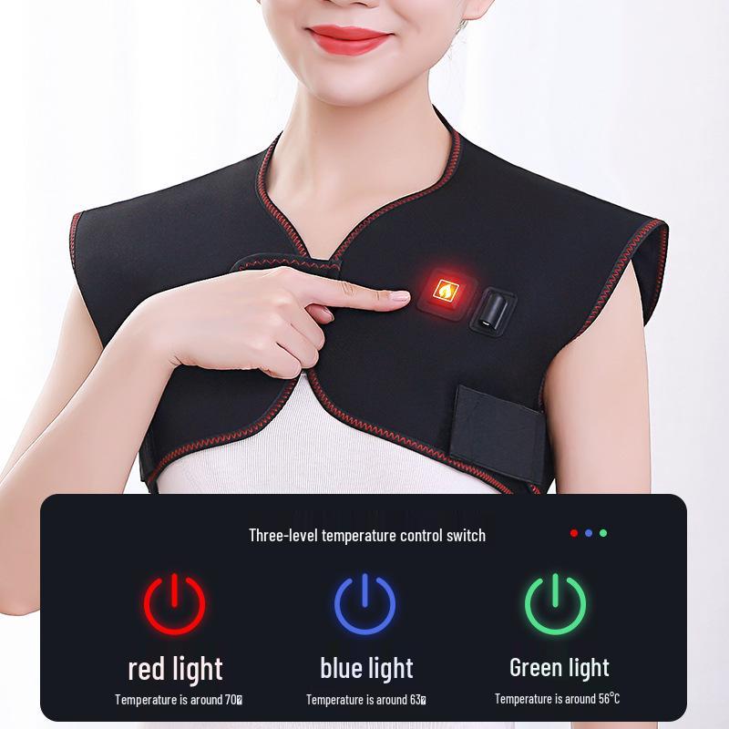 Rechargeable Electric Shoulder Heating Pad for Cervical Relief & Physiotherapy Shawl