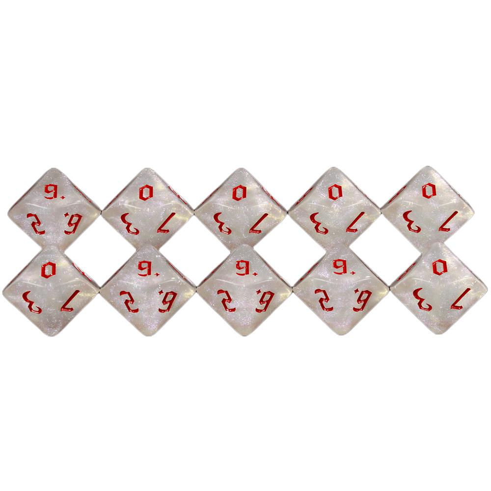 D10 Dice Set 10PCS for DND 10 Sided Dice Multi-sided Games Dices Desktop Polyhedral Set for Role Playing Game