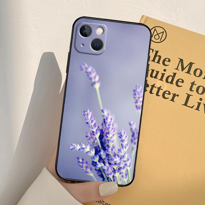 Lavendel Lila Blume Handyhülle Für iPhone 17 16 15 14 13 12 11 Pro Max mini XR 16e 15 16 Plus 17 Air Vollabdeckung