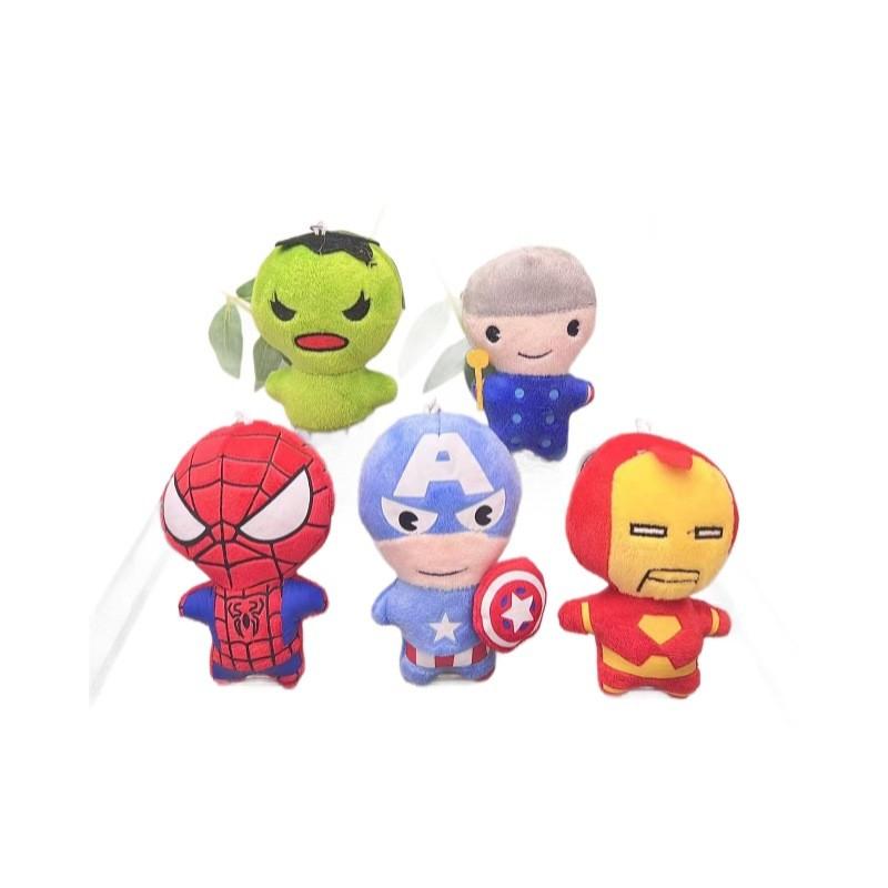 Marvel Avengers Spider-man Plush Toy Soft Keychain With Iron Man And Hulk Designs For Kids