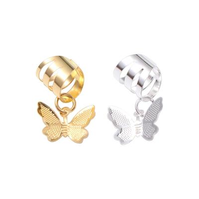 20 יחידות טבעת שיער חלולה בצורת פרפר, קליפסים מתכתיים לראסטות, חרוזים לראסטות, כיסויי ראש, קליפסים לסידור שיער, צינורות לסידור צמות