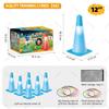 Kids Ring Toss Glowing Cones Set Outdoor Soccer Agility Training Equipment for Toddlers 6-Pack Blue Orange