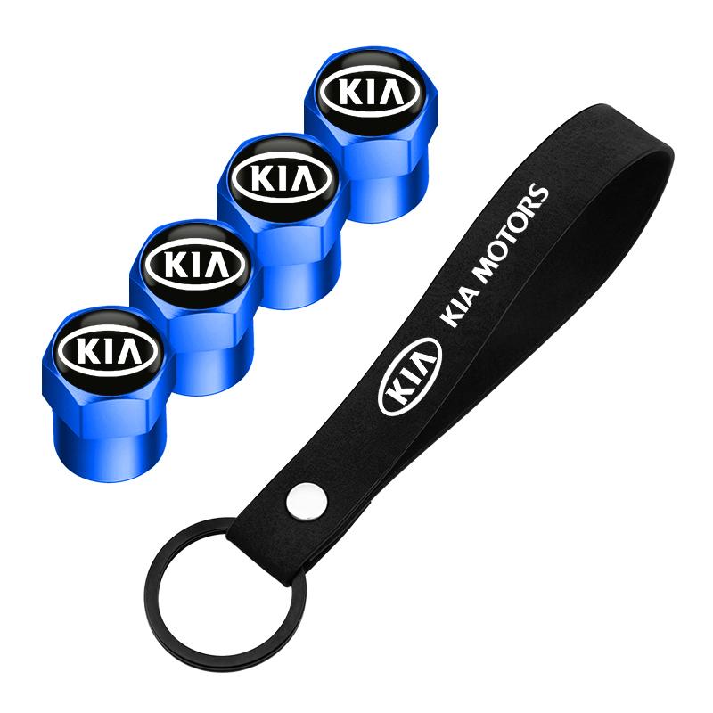 ABCDEN1 Car Suede keychain Metal Wheel Tires Valves Tyre Stem Caps For KIA Rio Ceed Sportage Cerato Soul Sorento Picanto Optima