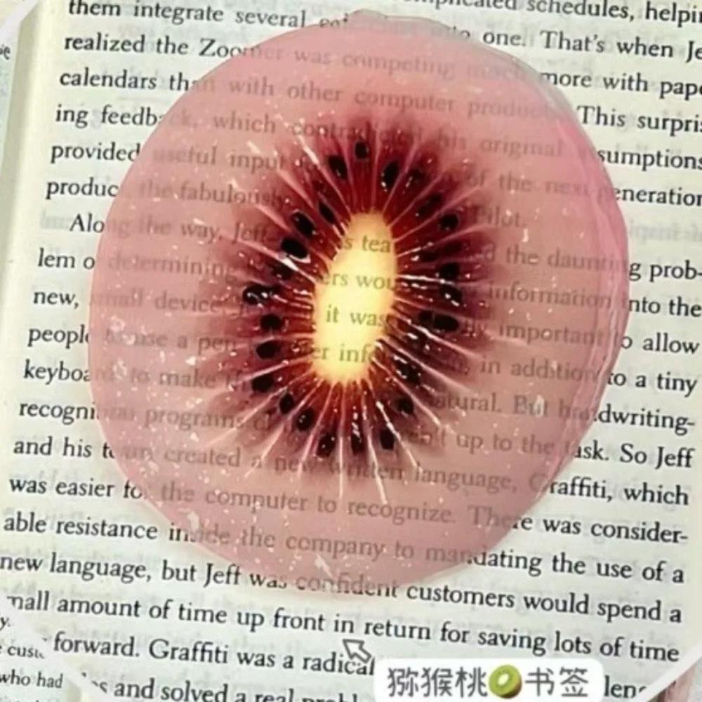 Ins Fruit Slice Bookmark Simulation Apple Lemom Cute Bookmark Reading Book Page Holder Student Gift Book Page Tag School Supplie