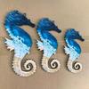Seahorse Wall Art 3Pcs Beach Decorations Farmhouse Decor Beach Theme Decoration For Bathroom Indoor Outdoor Wall Decor
