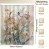 Libelle Wildblume Duschvorhang Polyester Leicht zu reinigen Langlebig für Moderne Traditionelle Badezimmerdekoration Einweihungs Hochzeitsgeschenk