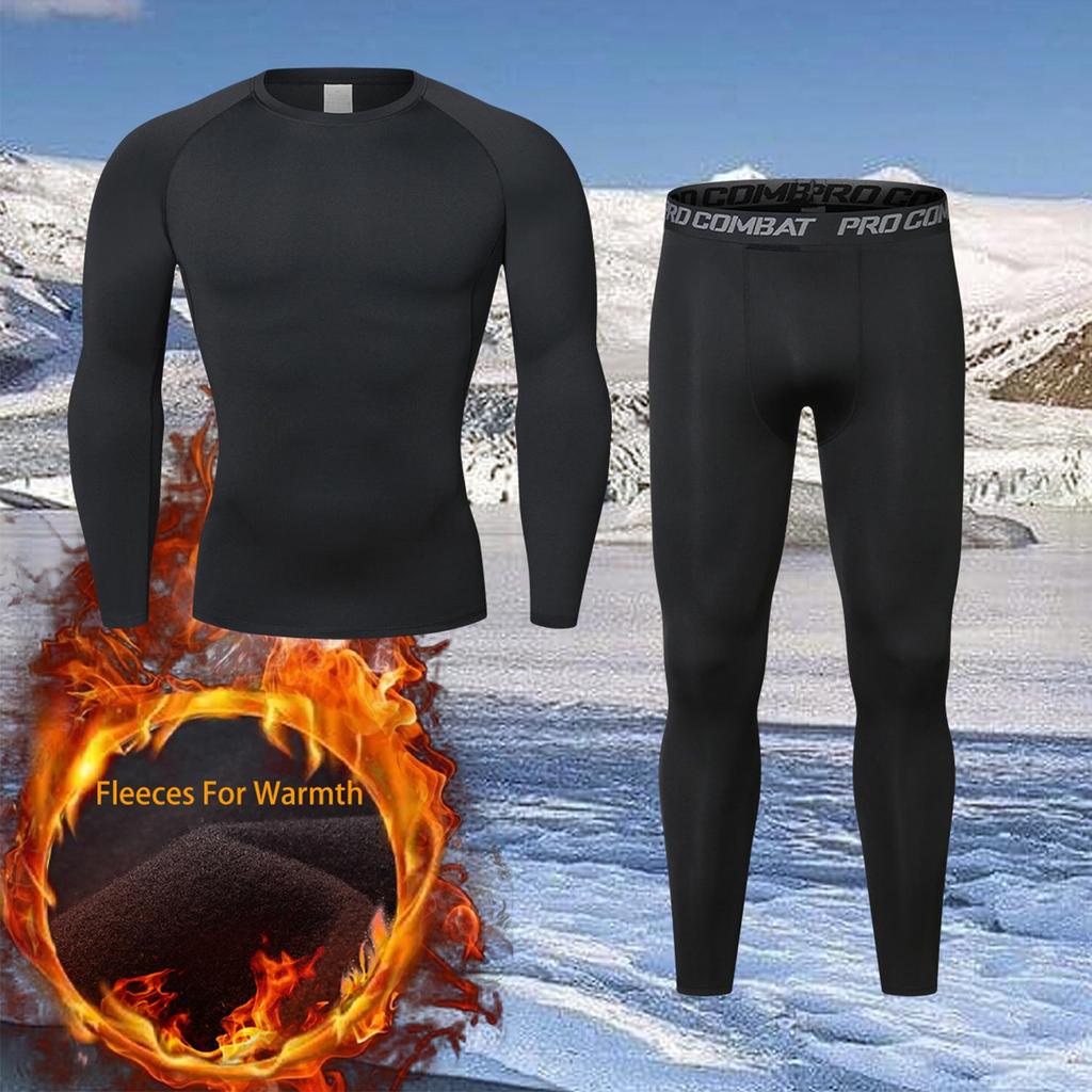 Thermal Underwear for Men Long Johns with Fleece Lined Base Layer Men Cold Weather Top Bottom