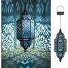 Twinkya Hanging Solar Lights Outdoor Garden Decorative Solar Lantern Waterproof Metal Moroccan Outdoor Decorations for Patio Pathway Yard Porch
