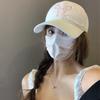 Y2K Bowknot Embroidery Washed Cotton Baseball Cap Snapback Hat Solid Wide Brim Cap Outdoor Adjustable Sports Sun Protection Cap