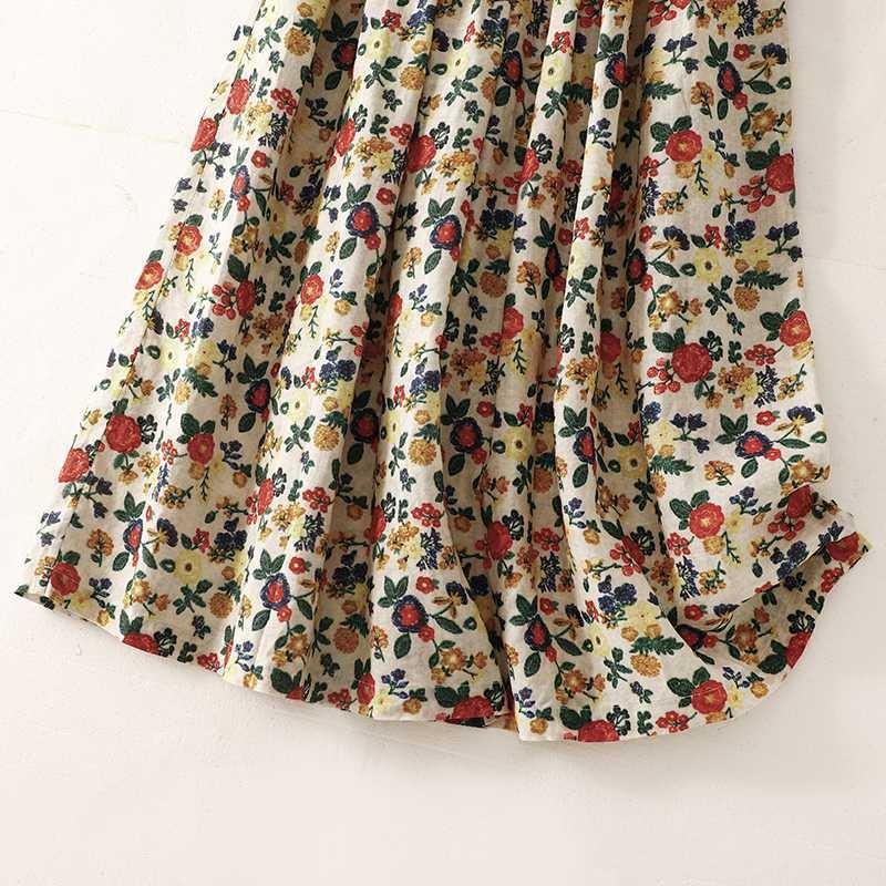A Summer Artistic and Pastoral Style Fresh and Light Printed Skirt