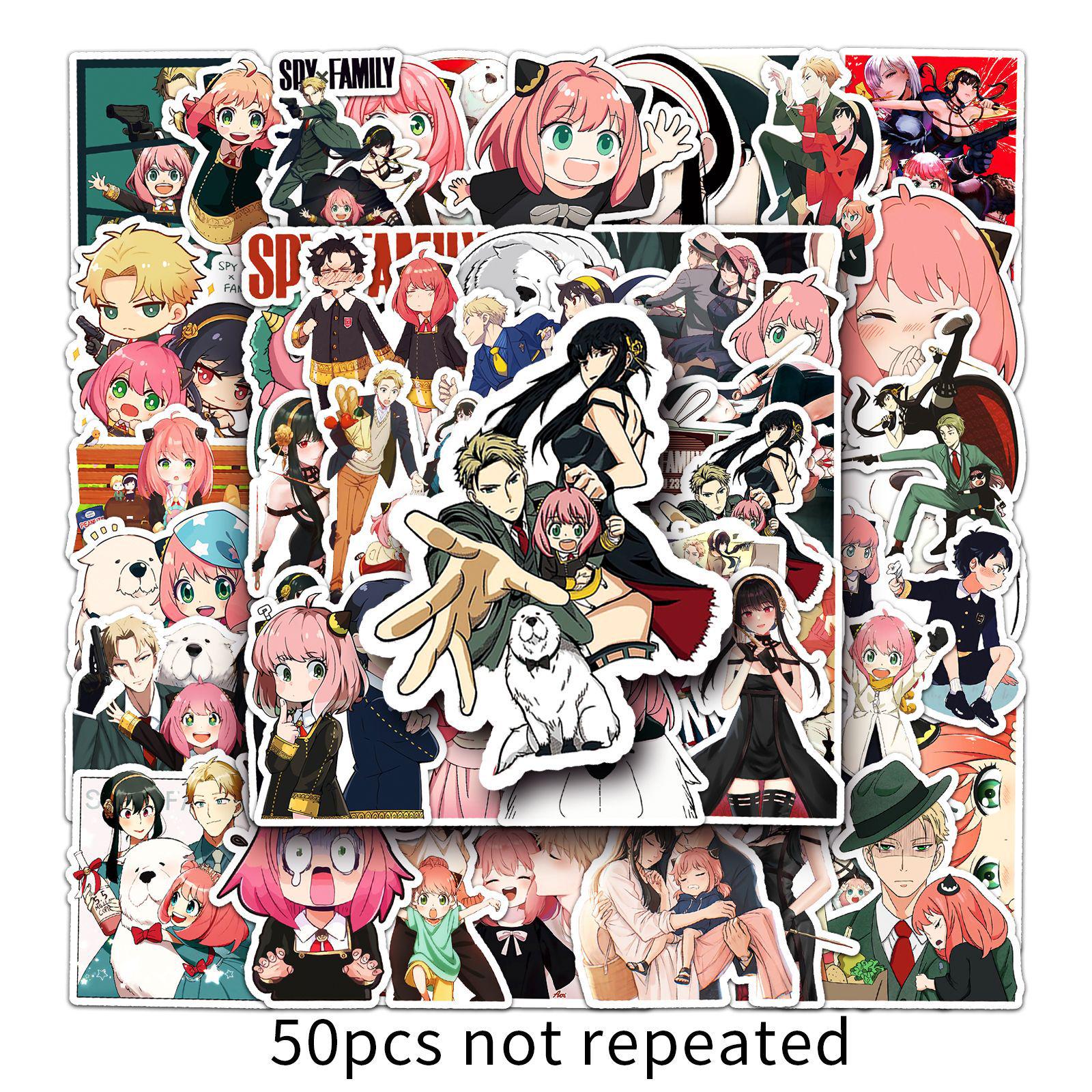 

Набор стикеров Spy x Family: 50 Водонепроницаемых наклеек для багажа, блокнотов, самокатов и компьютеров