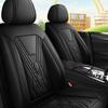 Universal Full Leather Car Seat Covers for All Seasons - Five Seats, Full Coverage with Backrest Cushion