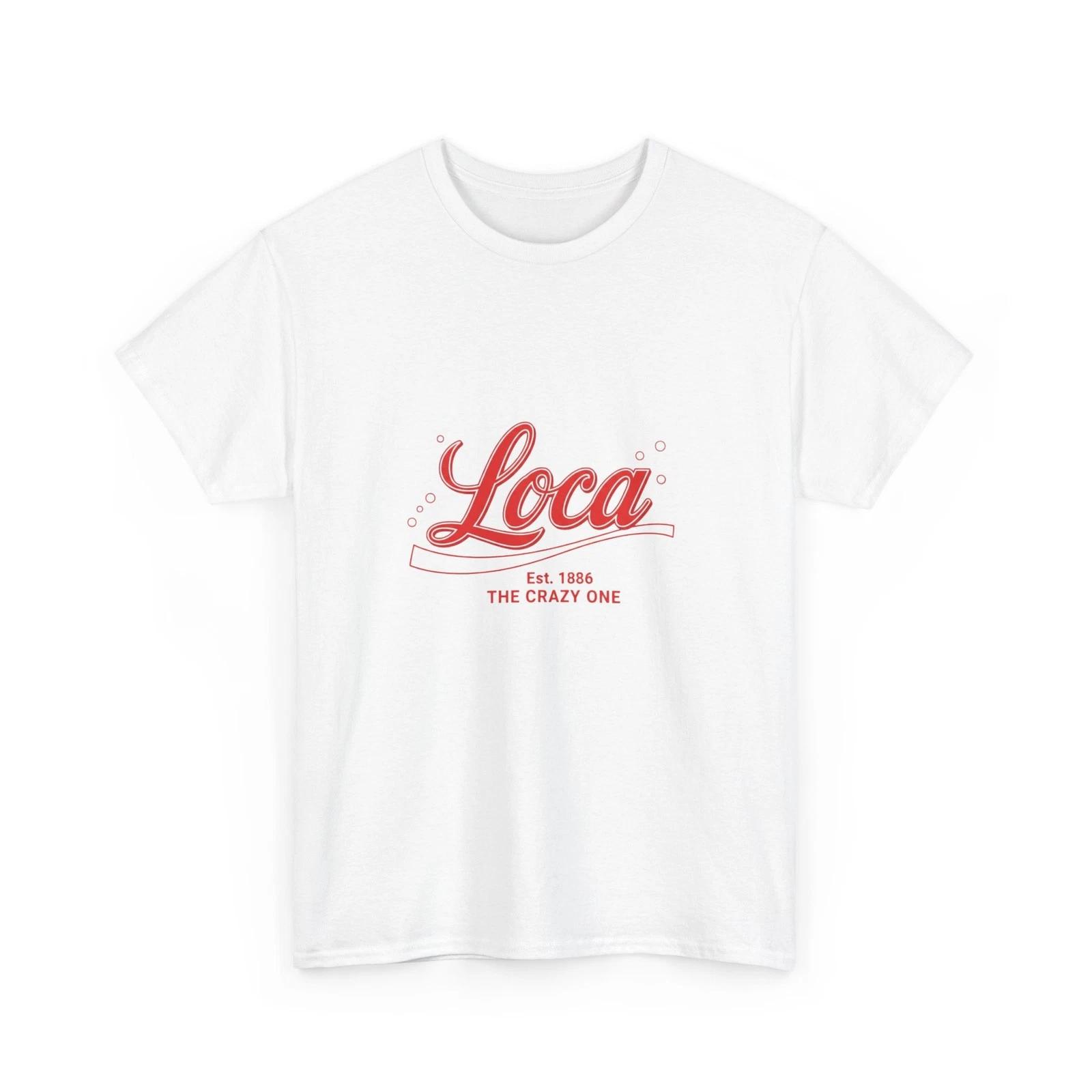 Loca script logo Tee | Retro cursive graphic t-shirt, Soda Parody, Funny T-Shirt M