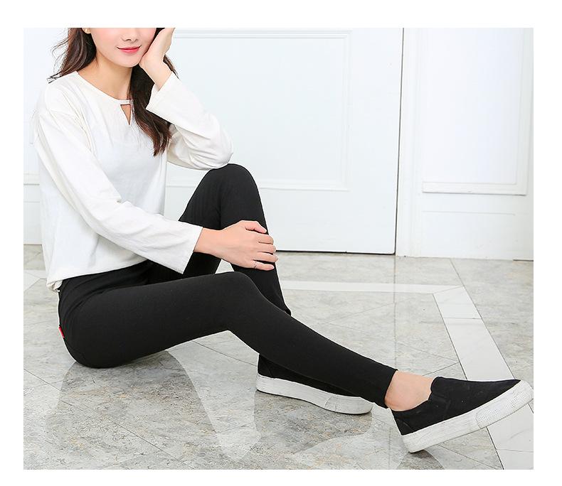 Übergröße Schlankmachende Schwarze Bleistifthose: Frühlings-/Herbst-Dünne Oberbekleidung Leggings für Damen