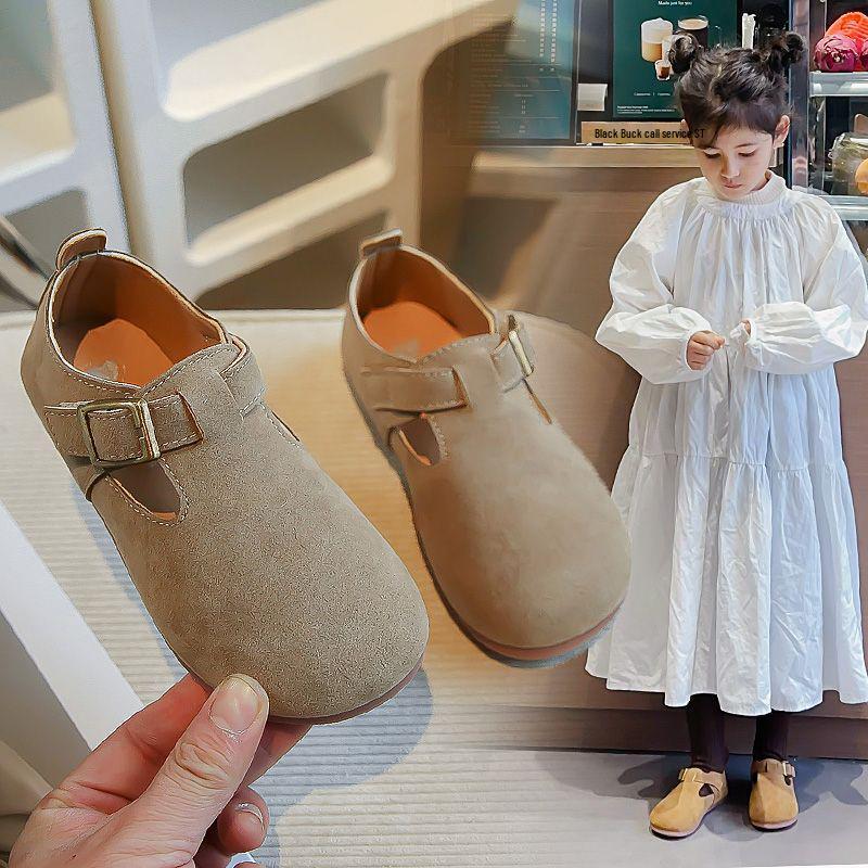 2025 Autumn Kids' Leather Shoes: Retro Korean Style, Soft Sole, Non-slip for Boys & Girls
