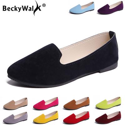 Zapatos planos de mujer para primavera y verano, bailarinas de mujer, zapatos de mujer de colores pastel, zapatos de mujer de talla grande, zapatos casuales de otoño, mocasines de mujer WSH2216