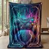 Futuristic Game Controller Design Theme blanket Lightweight Warm Flannel Blanket Decorative Throw Blanket for Home Decoration