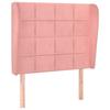 3118003 vidaXL Tête de lit avec oreilles Rose 103x23x118-128 cm Velours
