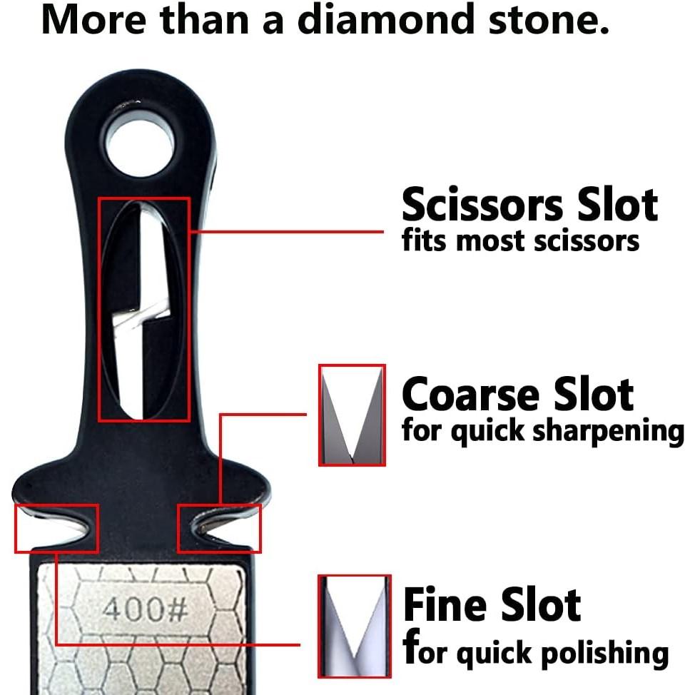 5-v-1 diamantový ostřící talíř nůž a nůžky Brusič Keramický ořezávátko nožů Oboustranný Voštinový povrch zrnitosti 400/1000 Venkovní